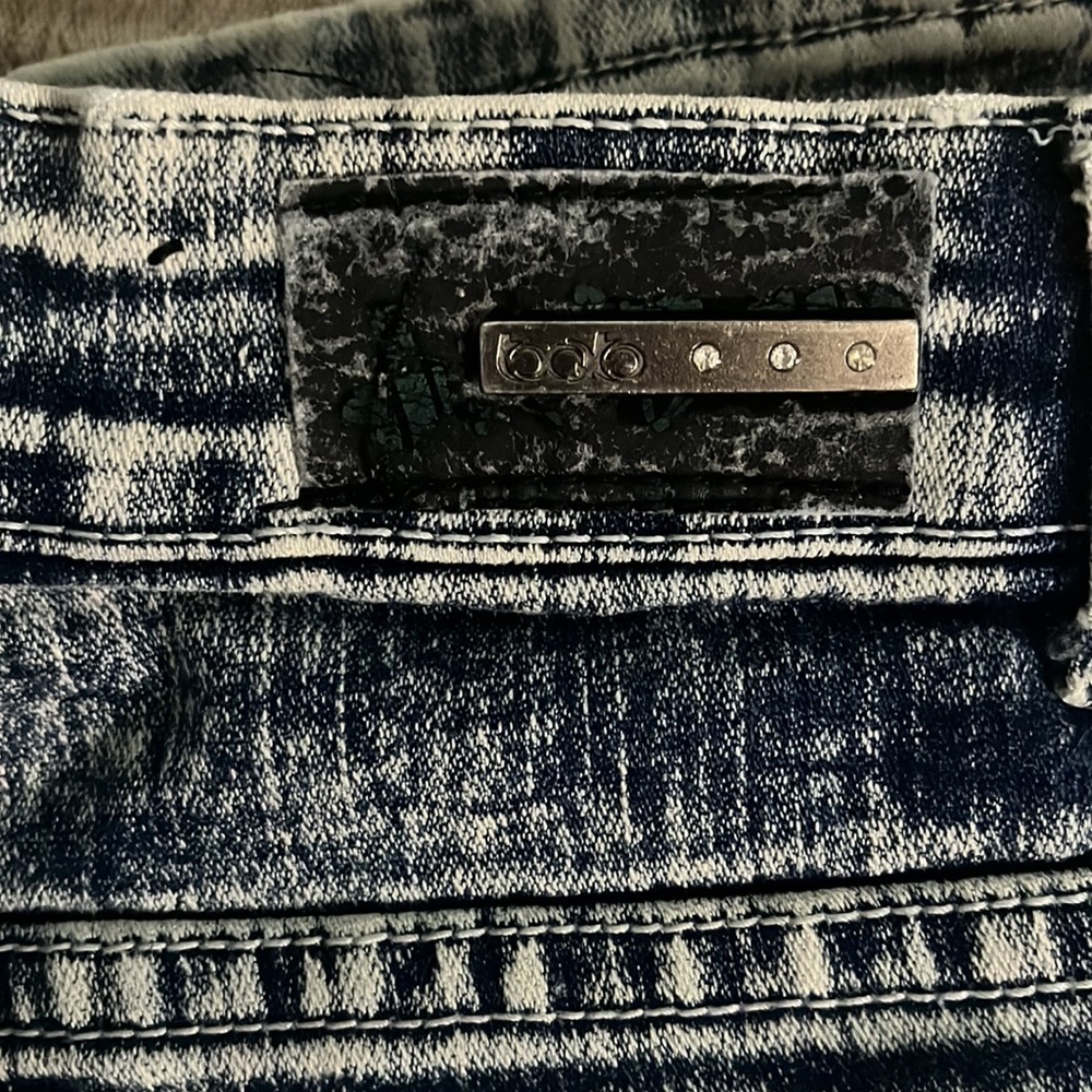 High Waisted Ripped Blue Jeans - Picture 4 of 5